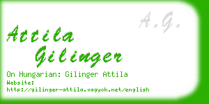 attila gilinger business card